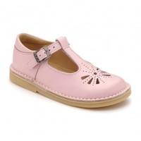 Tea Party, Pink Leather Girls Buckle Sandals