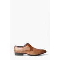 Textured Lace Up Smart Shoes - camel