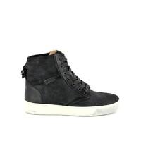 Tender Leather High Top Lace-Up Trainers