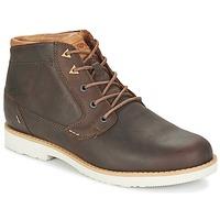 teva durban leather mens mid boots in brown