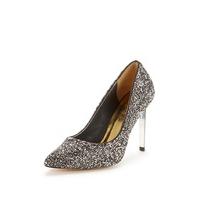 ted baker sabade grey metallic court shoes