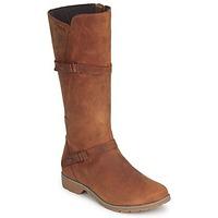 teva delavina leather womens high boots in brown