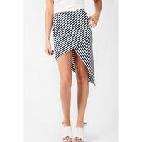 TEXTURED STRIPE ASYMETRIC MIDI