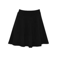 Teen girls black textured zip fastening skater style skirt - Black