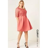 Terracotta Crochet Overlay Dress