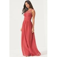 terracotta embellished maxi dress