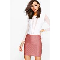 Textured Mini Skirt - rose