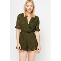 Textured Wrap Playsuit