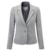 textured wool blazer dark greyivory 16