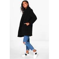 Teddy Fur Coat - black