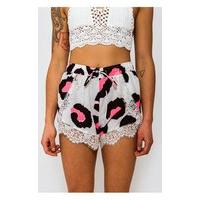 Tempest Eyelash Lace Trim Shorts In Pink