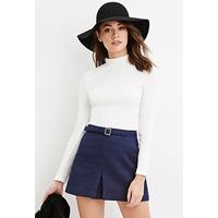 Textured Pleat Mini Skirt