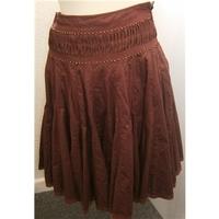 Ted Baker Maroon Small A line Gypsy Skirt Ted Baker - Size: S - Red - Tulip skirt