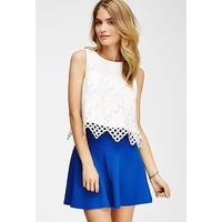 textured skater skirt