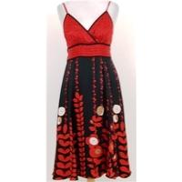 Ted Baker, size 12 red & black silk dress