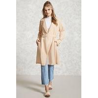 Textured Belted Trench Coat