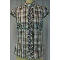 Ted Baker Size L Short Sleeved Green and Brownin Checkered Ted Baker - Size: L - Multi-coloured - Short sleeved shirt