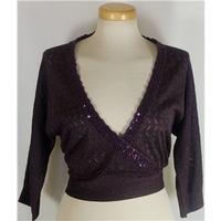 ted baker size 2 size 10 aubergine wrap