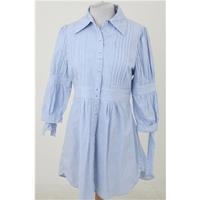 Ted Baker, size 10 blue striped shirt style dress