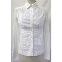 ted baker size 10 white long sleeved shirt