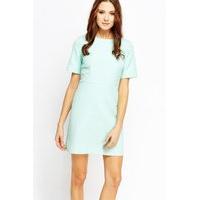 Textured Dot Mint Shift Dress