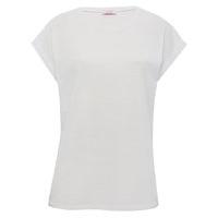 Teen girl plain short rolled sleeve boyfriend pull on pure cotton t-shirt - White