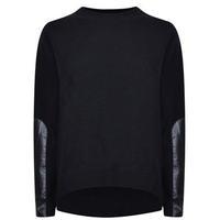 TED BAKER Phillia Leather Trim Sweater