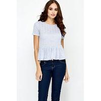 textured flared hem top