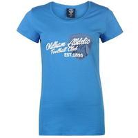 team oldham athletic graphic t shirt ladies