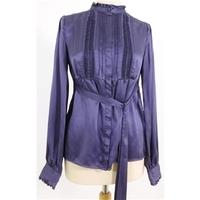 ted baker size 8 purple 100 silk blouse