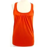 Ted Baker Size 1 (UK Size 6) Bright Orange Racerback Sleeveless Vest Top