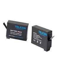 TELESIN 2 Pieces Replacement Battery Set for Hero4 Compatible With Gopro Ahdbt-401 (1200mah)