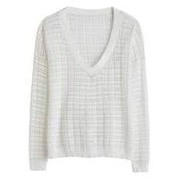Textured V-Neck Jumper