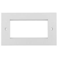 telegrtner b00005a0012 cover frame quad gang faceplate 86 x 146 white