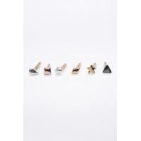 Teeny Geo Stud Earrings Multipack, GOLD