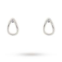 Ted Baker Jewellery Ladies\' Silver Plated Tiiana Textured Hoop Small Stud Earring