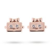 Ted Baker Rose Gold Plated Botto Robot Earrings