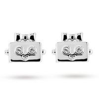 Ted Baker Silver Plated Botto Robot Earrings