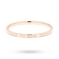 Ted Baker Rose Gold Plated Clem Narrow Pearl Bangle