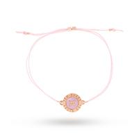 Ted Baker Ellysia Rose Gold and Baby Pink Enamel Big Button Cord Bracelets