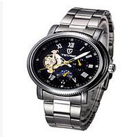 Tevise Men\'s Women\'s Couple\'s Sport Watch Skeleton Watch Fashion Watch Mechanical WatchCalendar Water Resistant / Water Proof Luminous
