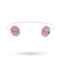 Ted Baker PVD rose Plating Seren Crystal Double Daisy Ultra Fine Cuff