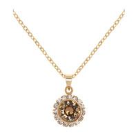 Ted Baker PVD Gold Plated Sela Crystal Chain Pendant Necklace