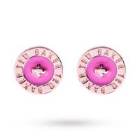 Ted Baker Tempany Pink Enamel Stud Earrings