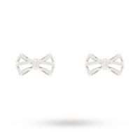 Ted Baker Jewellery Ladies\' Silver Plated Gleda Tiny Geometric Bow Earring