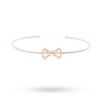 Ted Baker Jewellery Ladies\' Rose Gold Plated Graciaa Tiny Geometric Bow Ultrafine Cuff