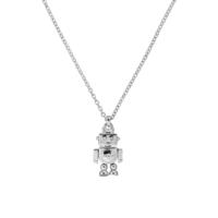 Ted Baker Silver Plated Bionic Robot Pendant
