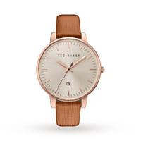 Ted Baker Saffiano Leather Strap Watch