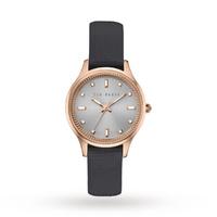 Ted Baker Saffiano Leather Strap Watch