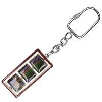 team football spin key ring